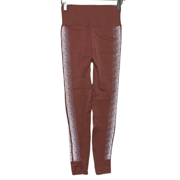 Fabletics Sculptknit High Waisted Reflective Leggings Size XS / Chestnut - Picture 6 of 7